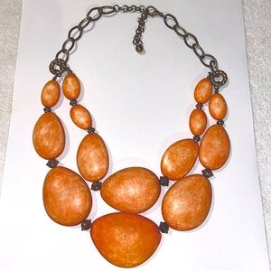 Orange Stone Game Day Necklace